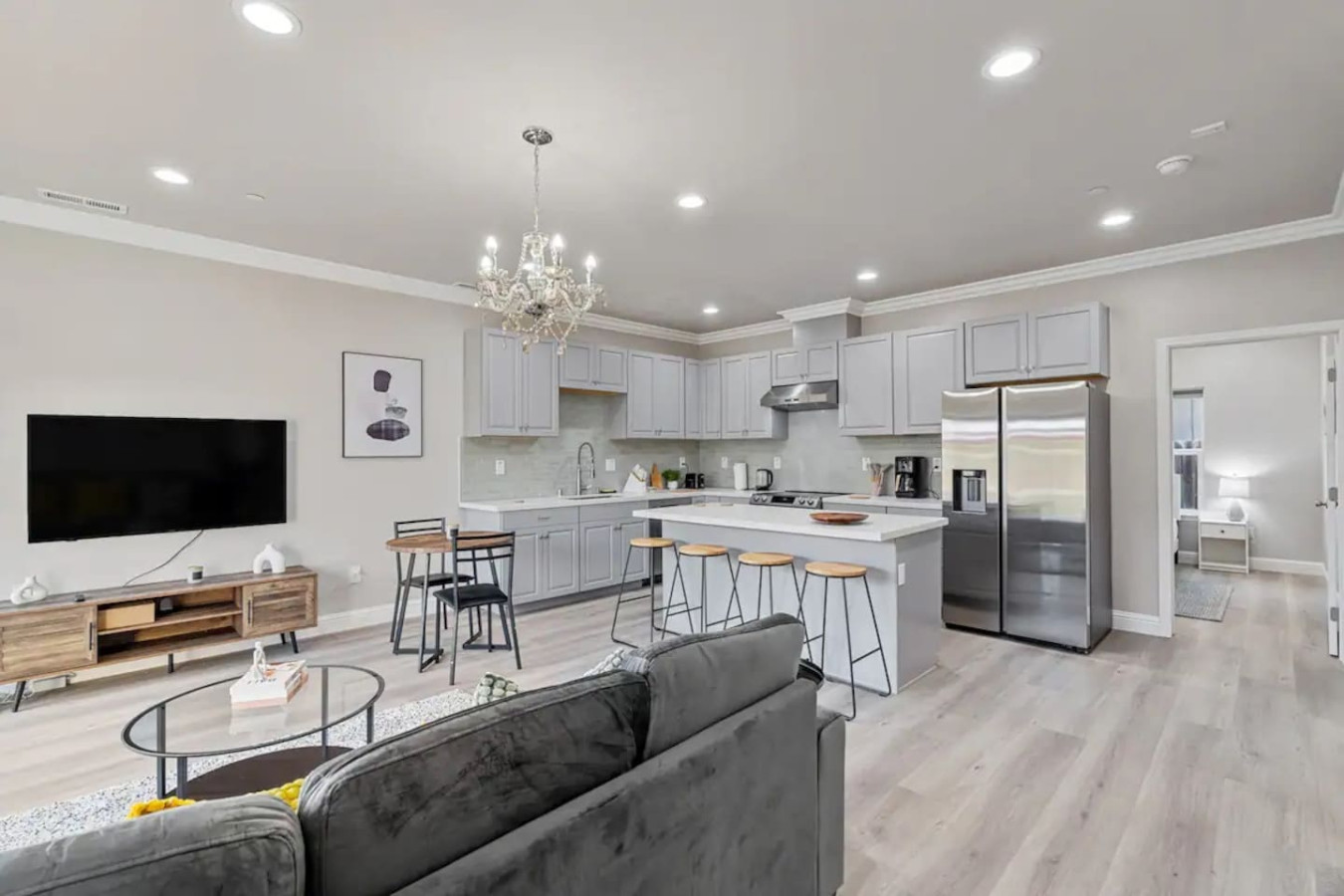 The home’s open layout and tasteful decor create a serene environment where you can truly relax and feel at home.