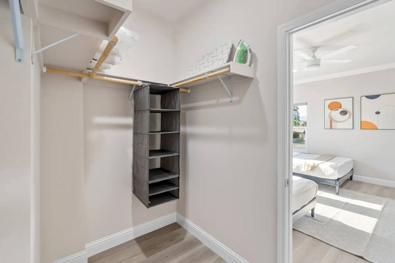 Spacious closets with ample storage space for all your travel essentials – unpack, unwind, and feel right at home.