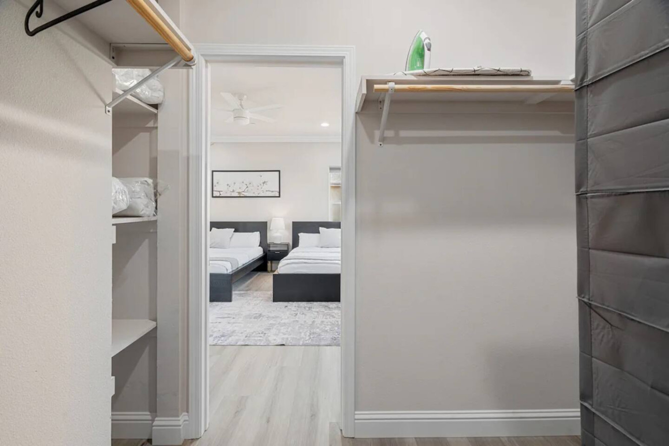 Spacious closets with ample storage space for all your travel essentials – unpack, unwind, and feel right at home.