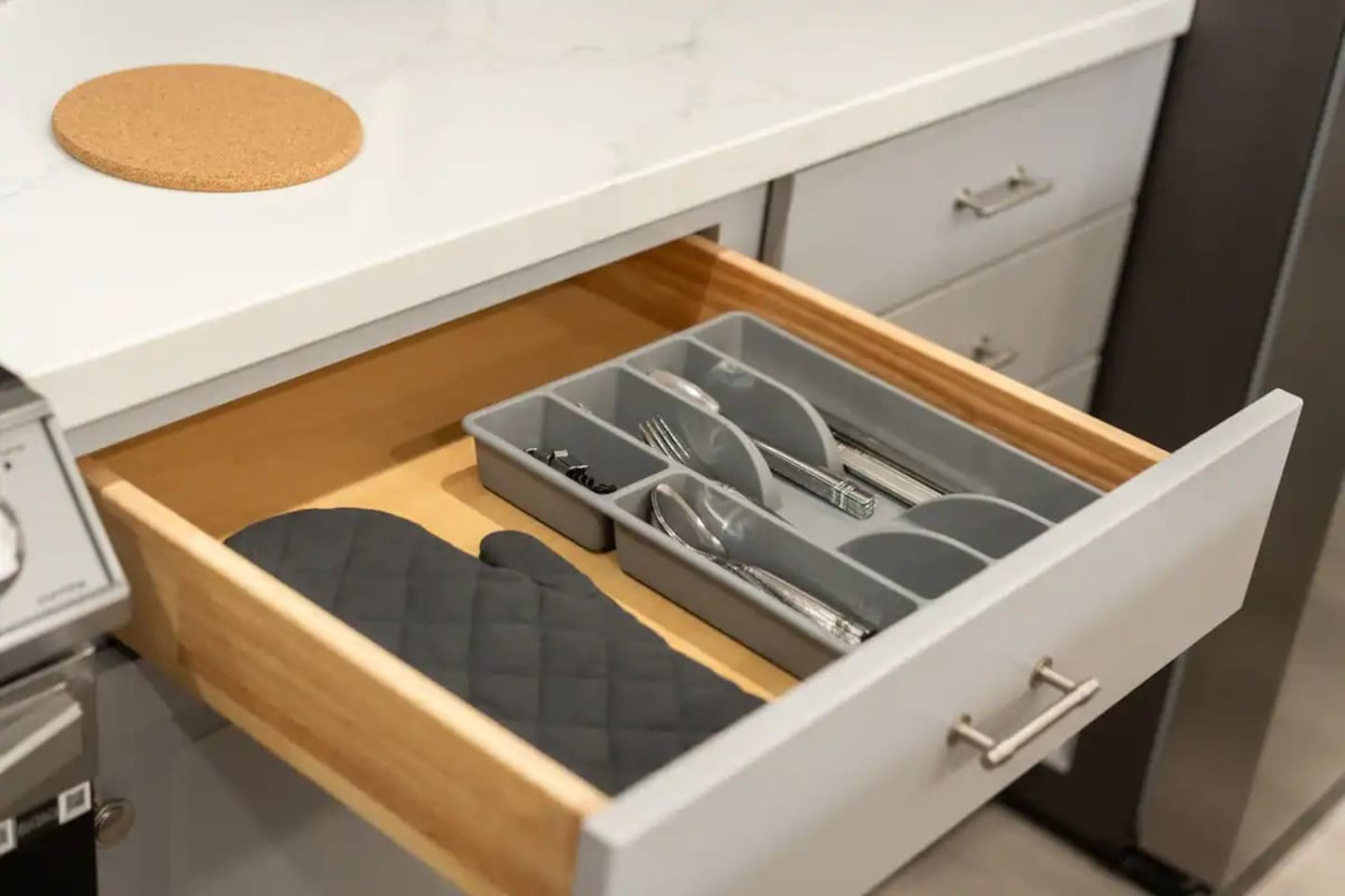 Fully equipped kitchen with all the tools you need for a perfect culinary experience. Enjoy the convenience of having everything at your fingertips!