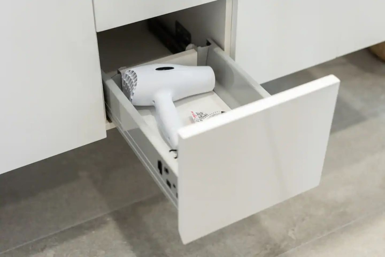 Stock shelves/ drawer where you can find all materials needed