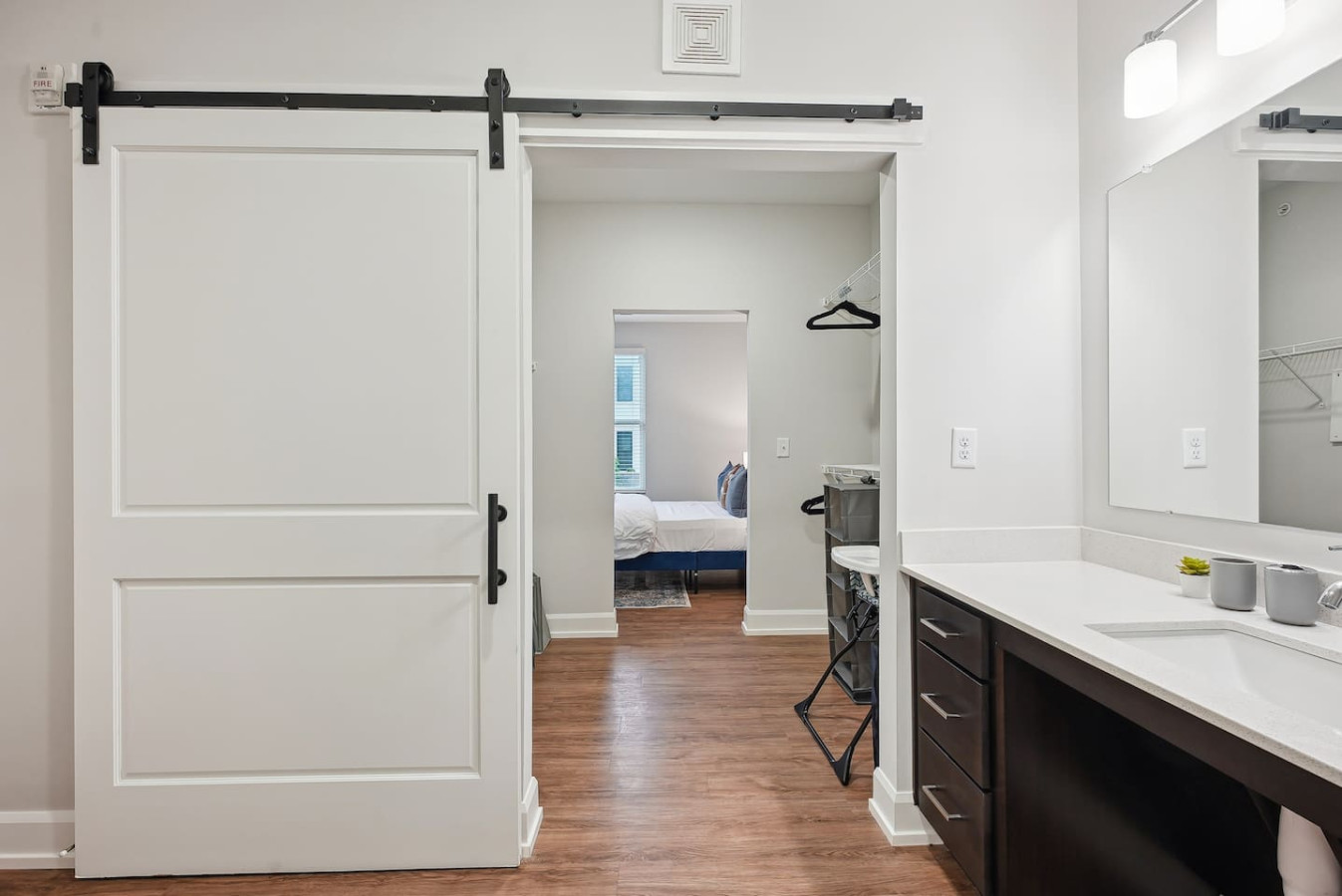 Experience a spa-like retreat in this beautifully appointed bathroom, featuring a full tub, modern fixtures, and thoughtful details. Refresh and rejuvenate with our luxury toiletries and plush towels.