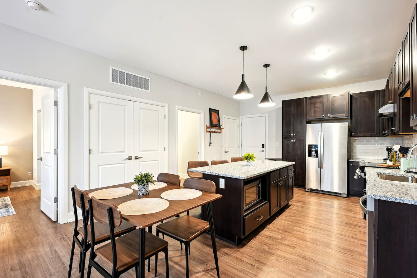 As you step into the kitchen, the clean lines and functional design make you eager to start cooking your favorite dishes.