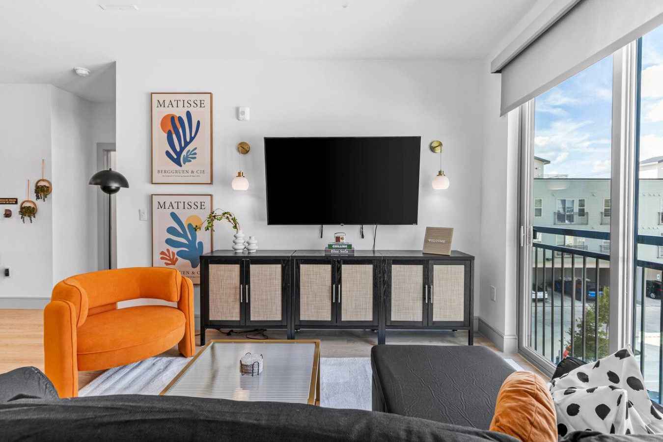 Settle into the living room and watch your favorite shows while you unwind from the day.