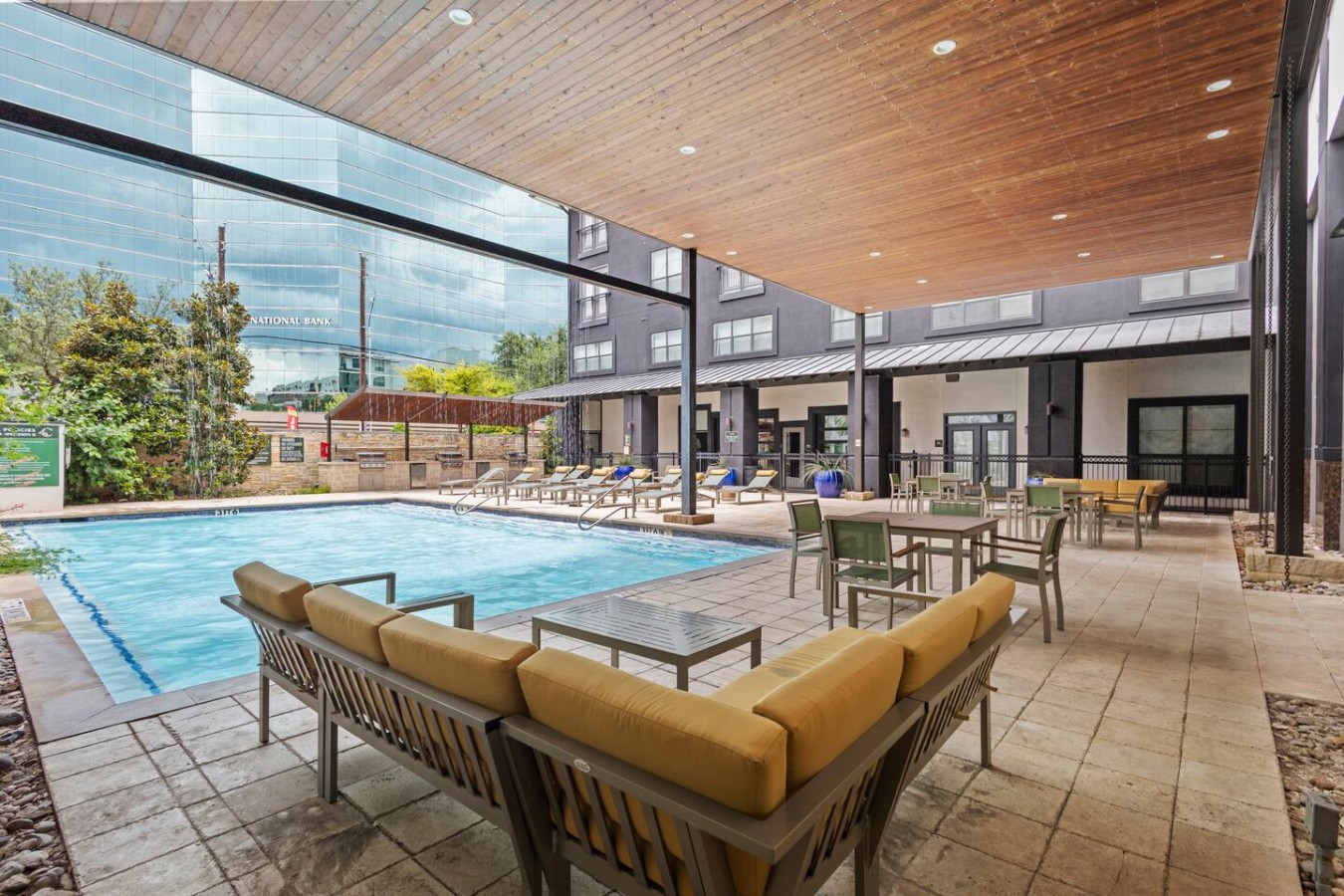 Enjoy the Dallas sunshine by the resort-style pool