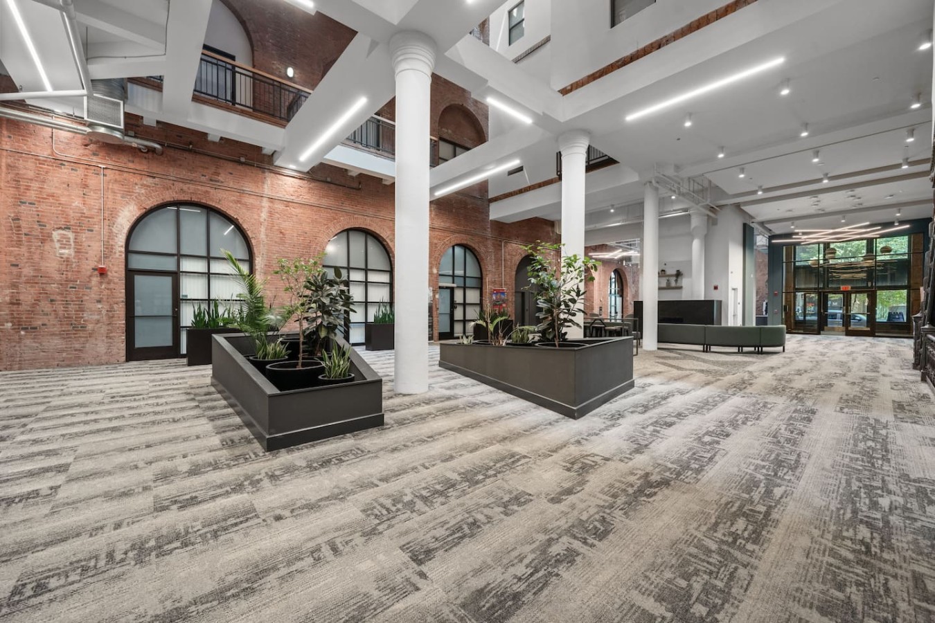 Spacious reception area.