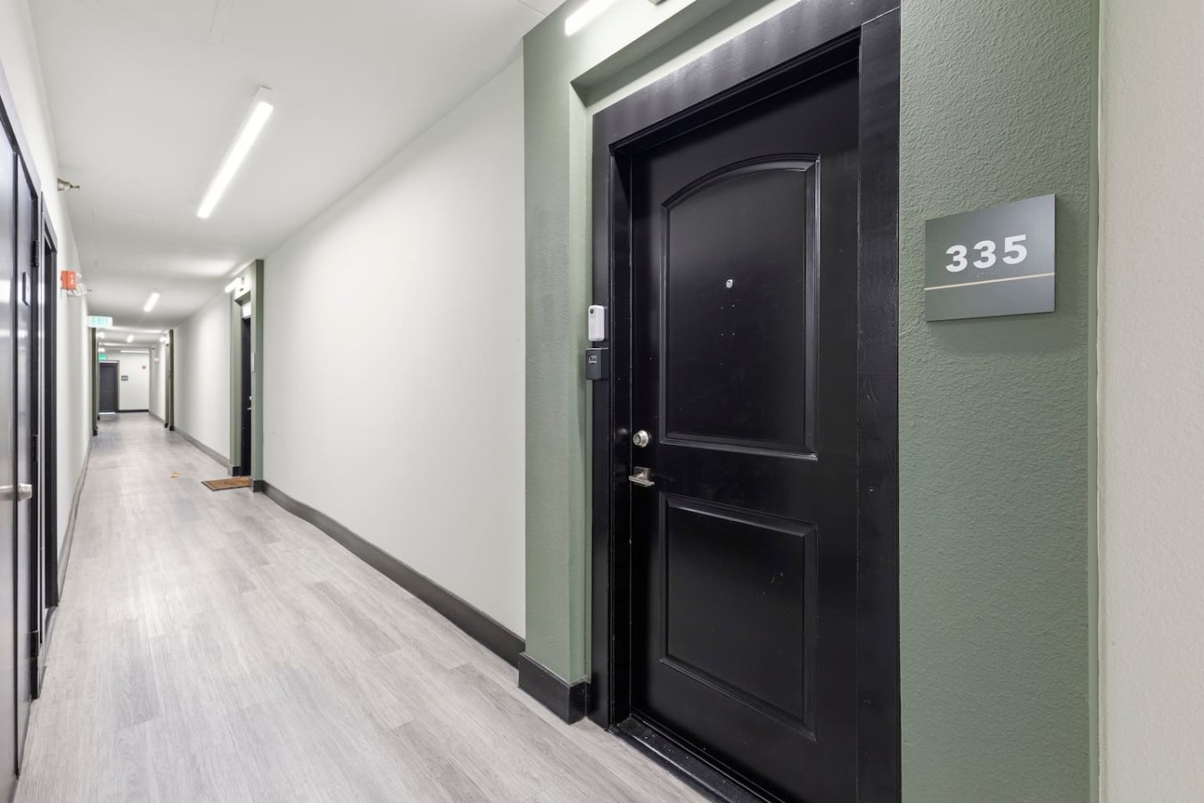 Private unit entrance with self check-in access.