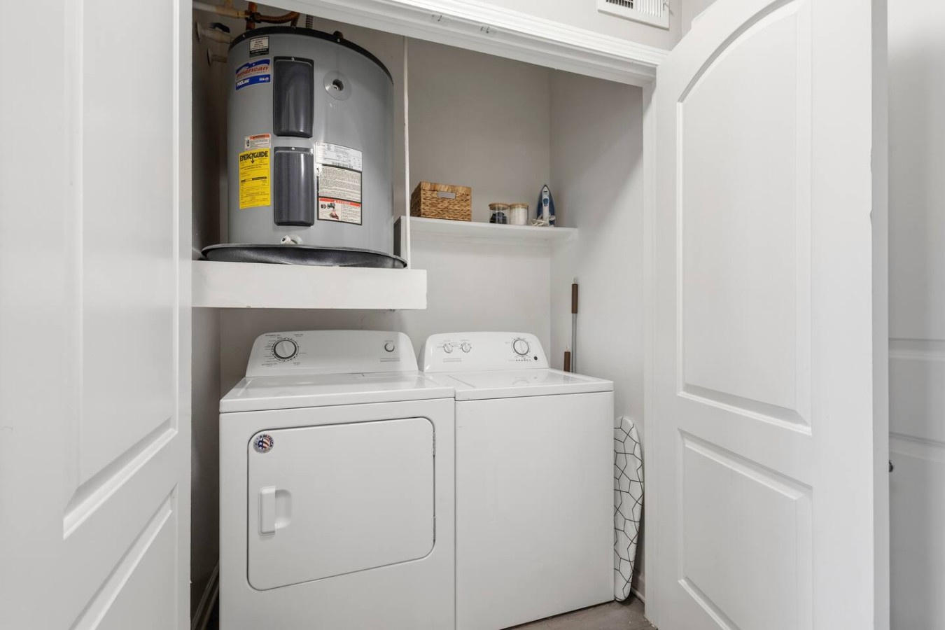 Private in-unit washer and dryer for convenient laundry during your stay.