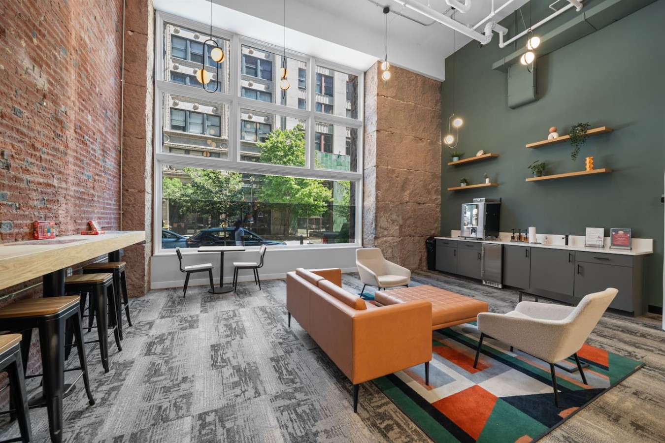 Our guests can enjoy the building's private coffee lounge - the perfect space to relax beyond your apartment