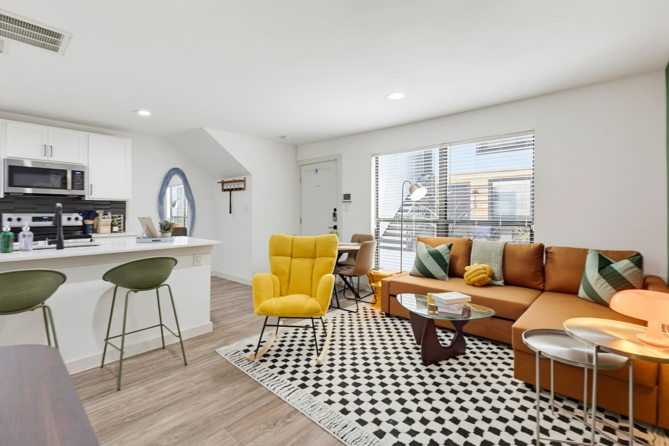 Open concept living spaces