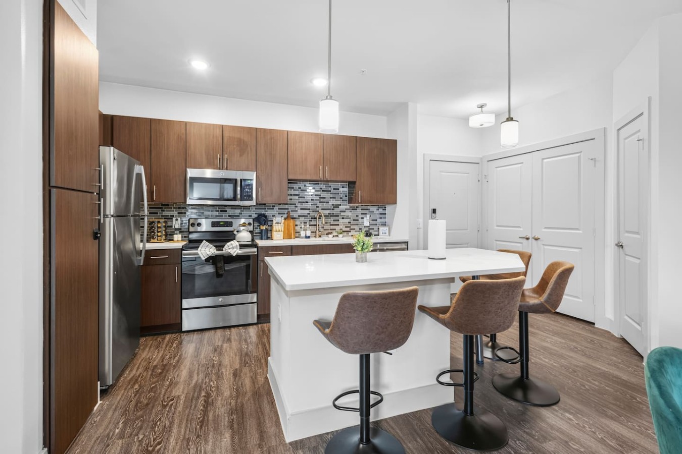 The heart of the home, where conversations flow as freely as the coffee.