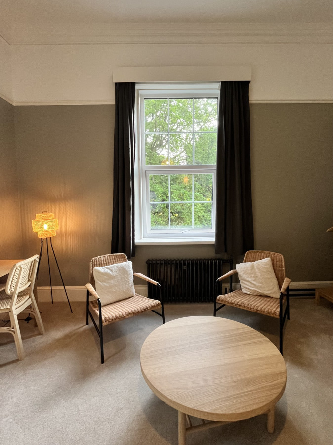 Suite with bathroom and desk