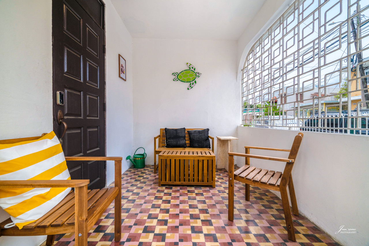 View of the ocean from the balcony of a vacation rental property in Puerto (bedroom 2) — Villa Blanca | San Juan | La Plácita