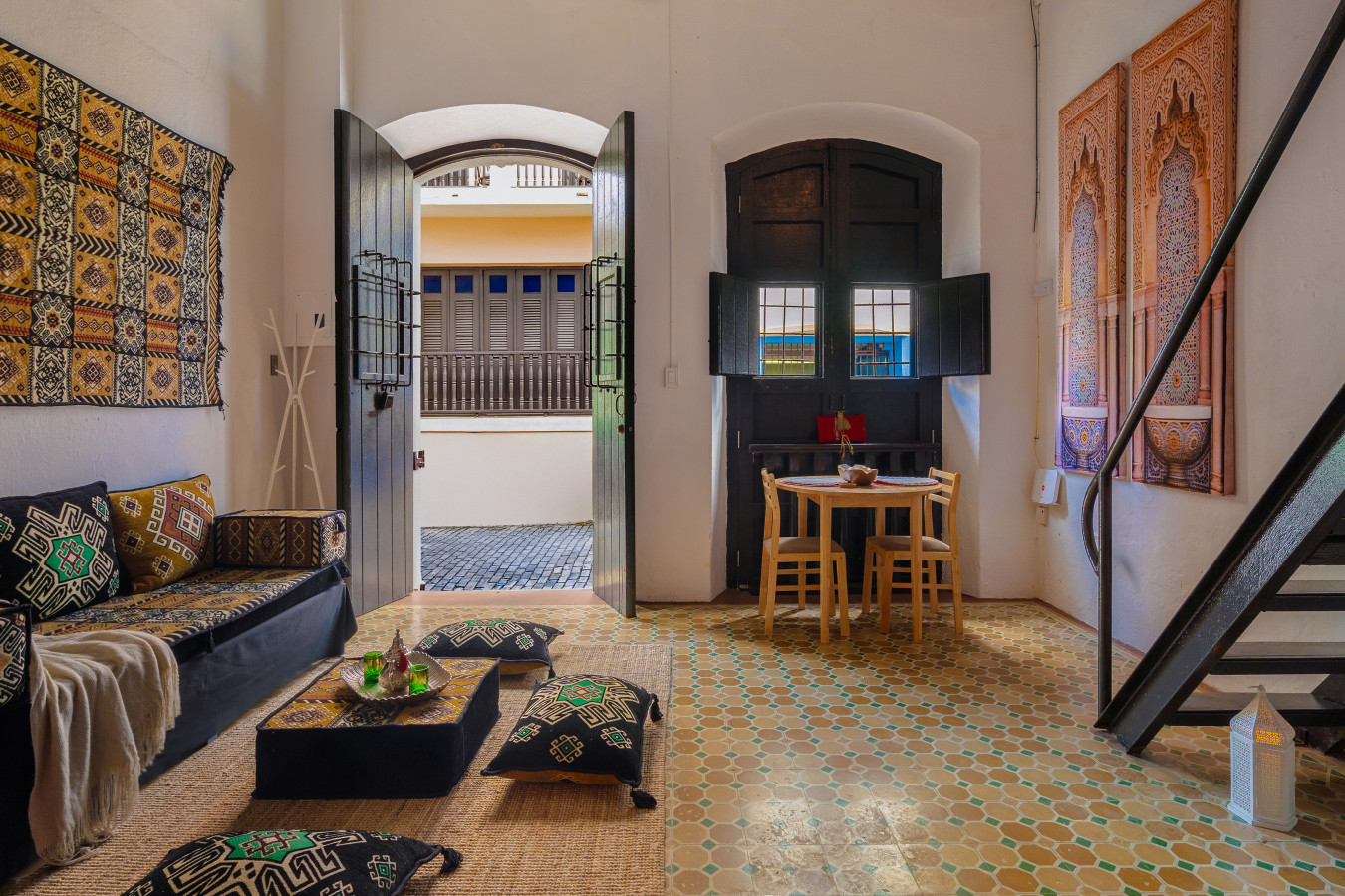 View of the ocean from the balcony of a vacation rental property in — Morocco Loft Sanjuanero | Viejo San Juan, Old San Juan
