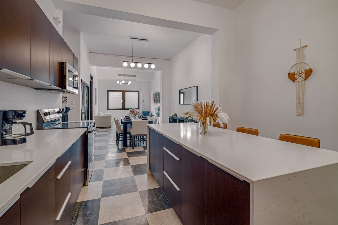 Kitchen with a center island and a tile floor — Royal Palm Old San Juan, Old San Juan