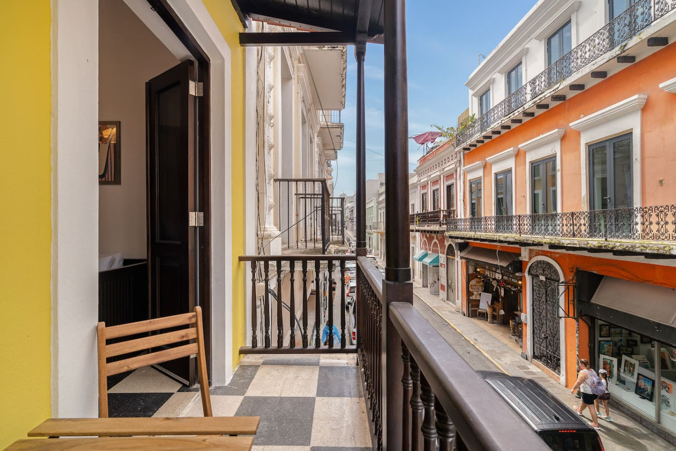 Balcony overlooking a city street (balcony 2) — Soho House  The Grand Patio, Old San Juan
