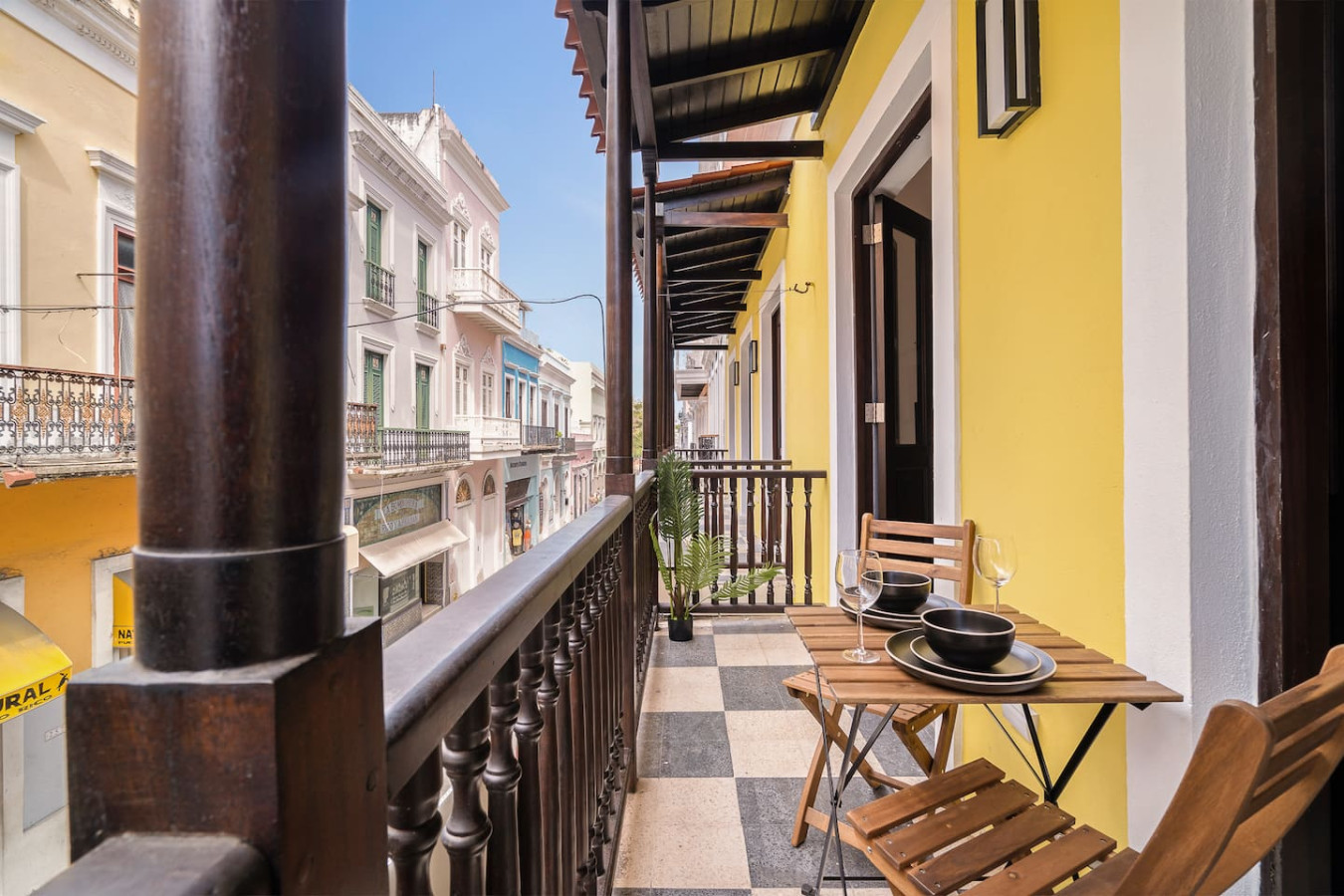 Balcony with a view of the city — Soho House  The Grand Patio, Old San Juan