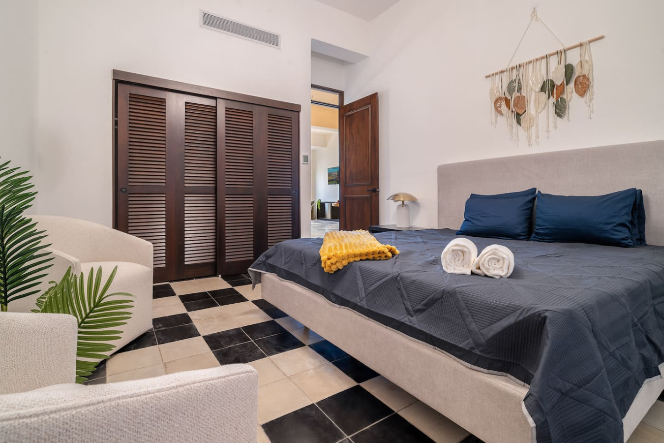 Bedroom with a bed and a chair — Soho House – Inspired by RH, Old San Juan