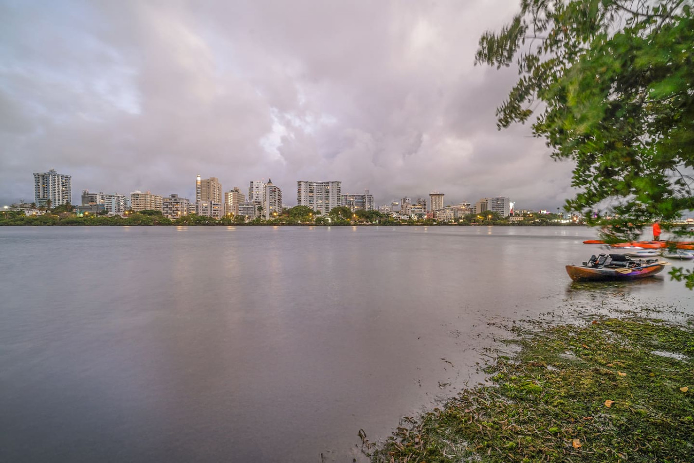 View of the ocean from the balcony of a vacation rental property in Puerto Rico (balcony 4) — Condado Penthouse, Condado