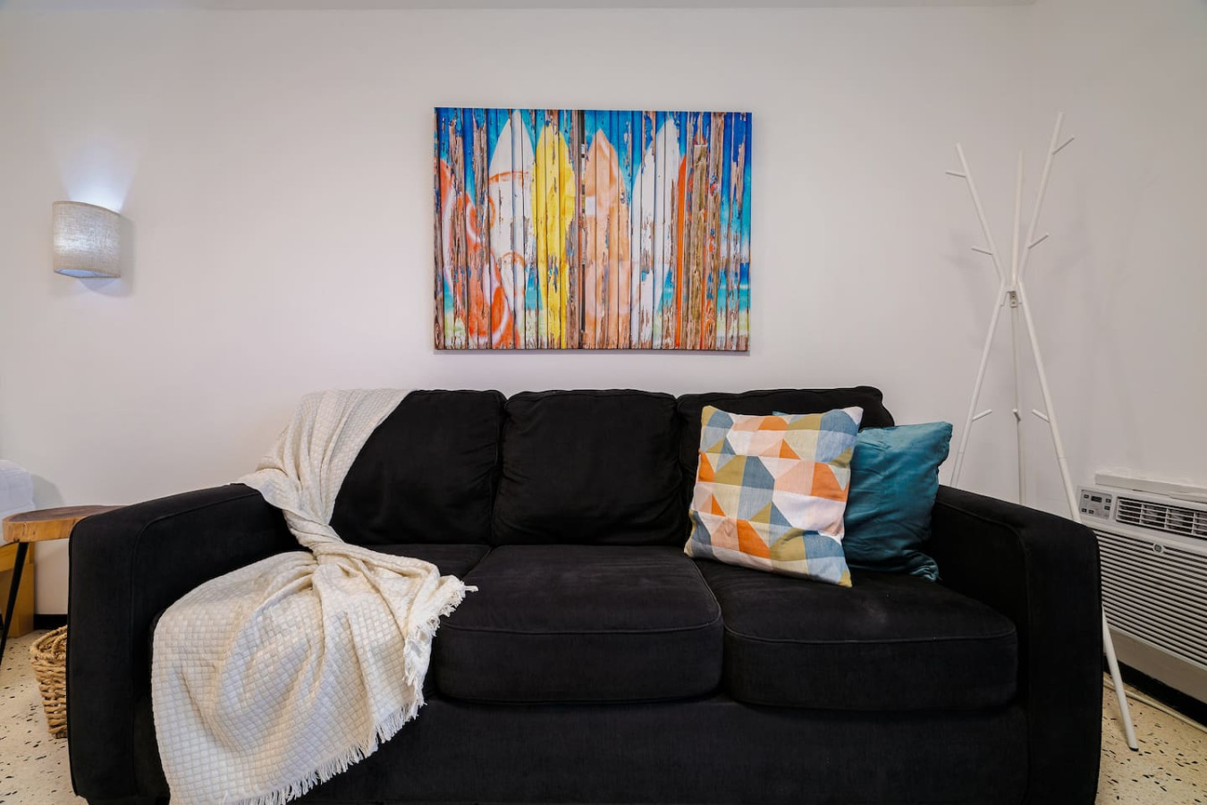 View of the ocean from the balcony of a vacation rental property in Puerto Rico (bedroom 5) — Condado Penthouse, Condado