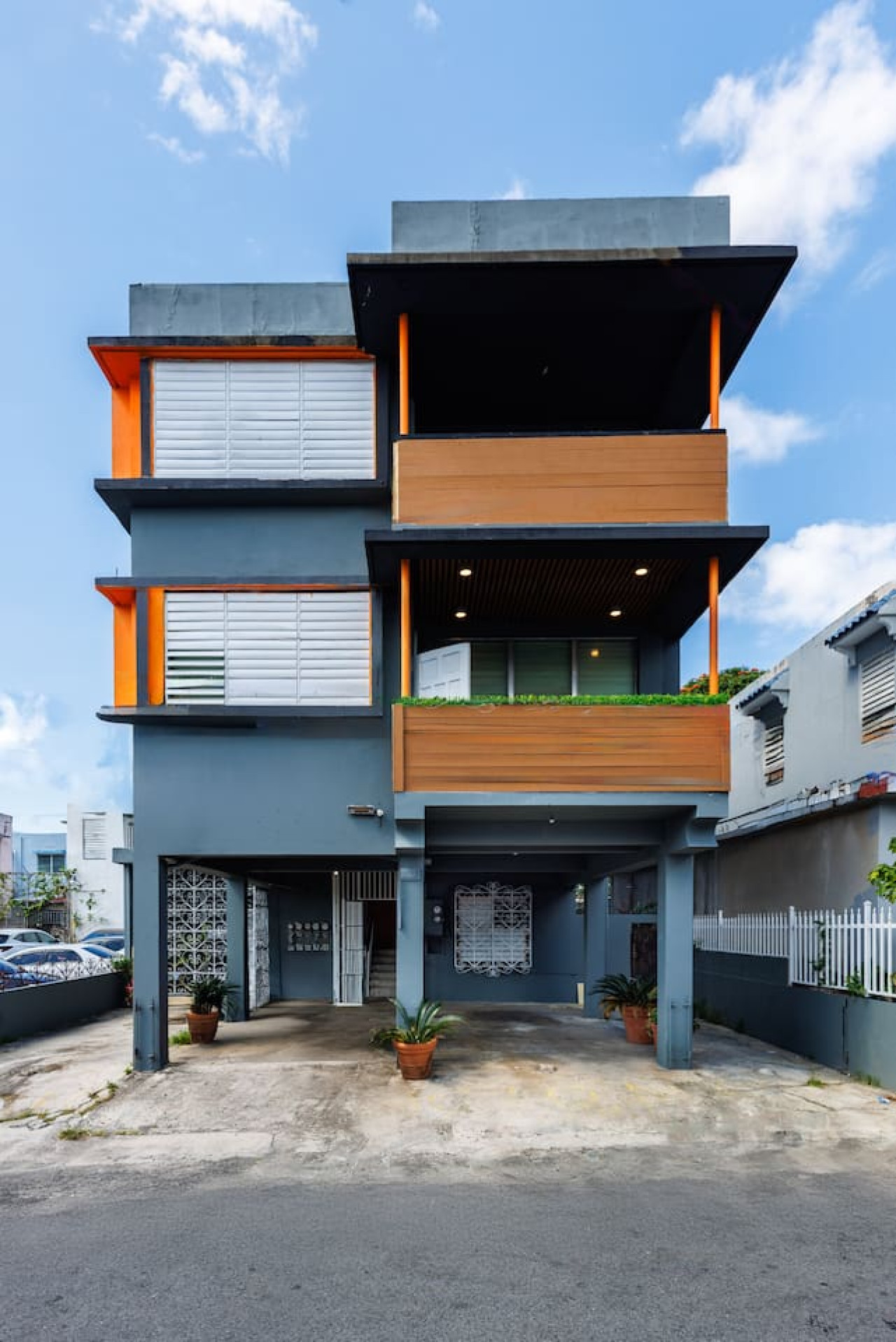 Large building with a balcony — Puerto Lagoon Downtown, Santurce