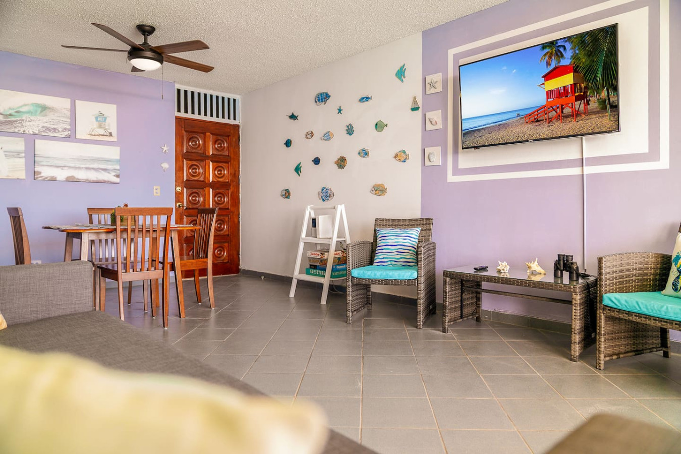 Living view (living 2) — Captain’s Beachfront Luquillo Beach House, Luquillo