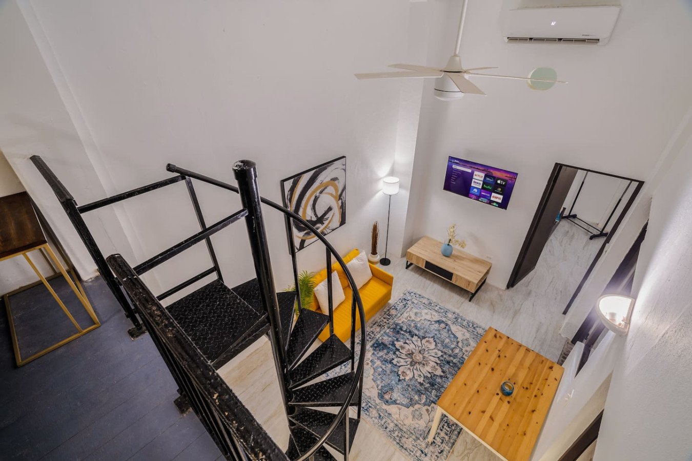 View of the ocean from the balcony (dining 2) — Loft La Luz - Old San Juan, Old San Juan