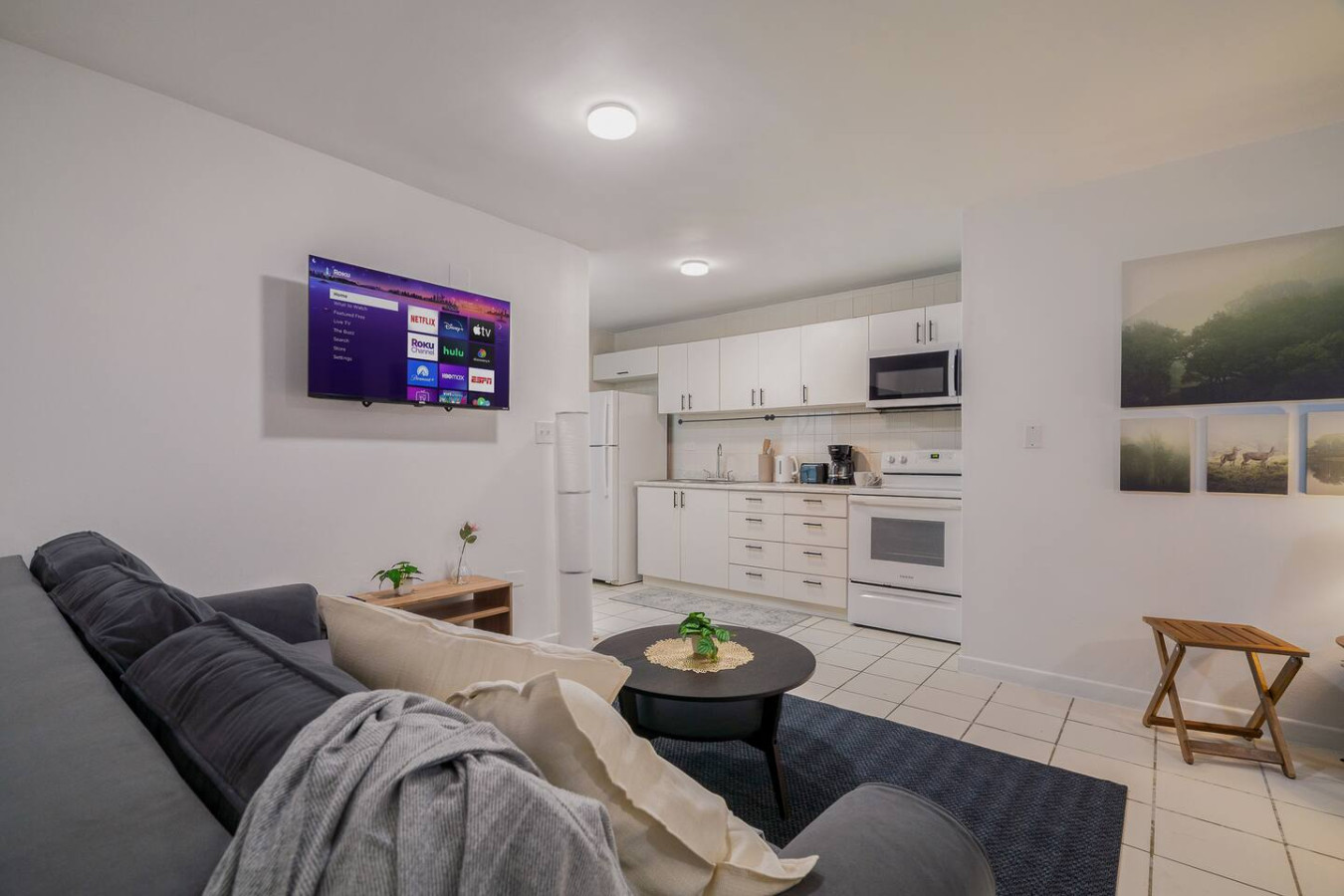 Living room with a flat screen TV and a couch — Condado Grass Patio, Santurce
