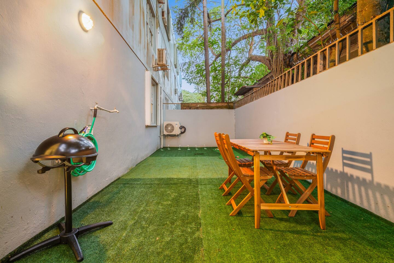 View of the ocean from the balcony of a vacation rental property — Condado Grass Patio, Santurce