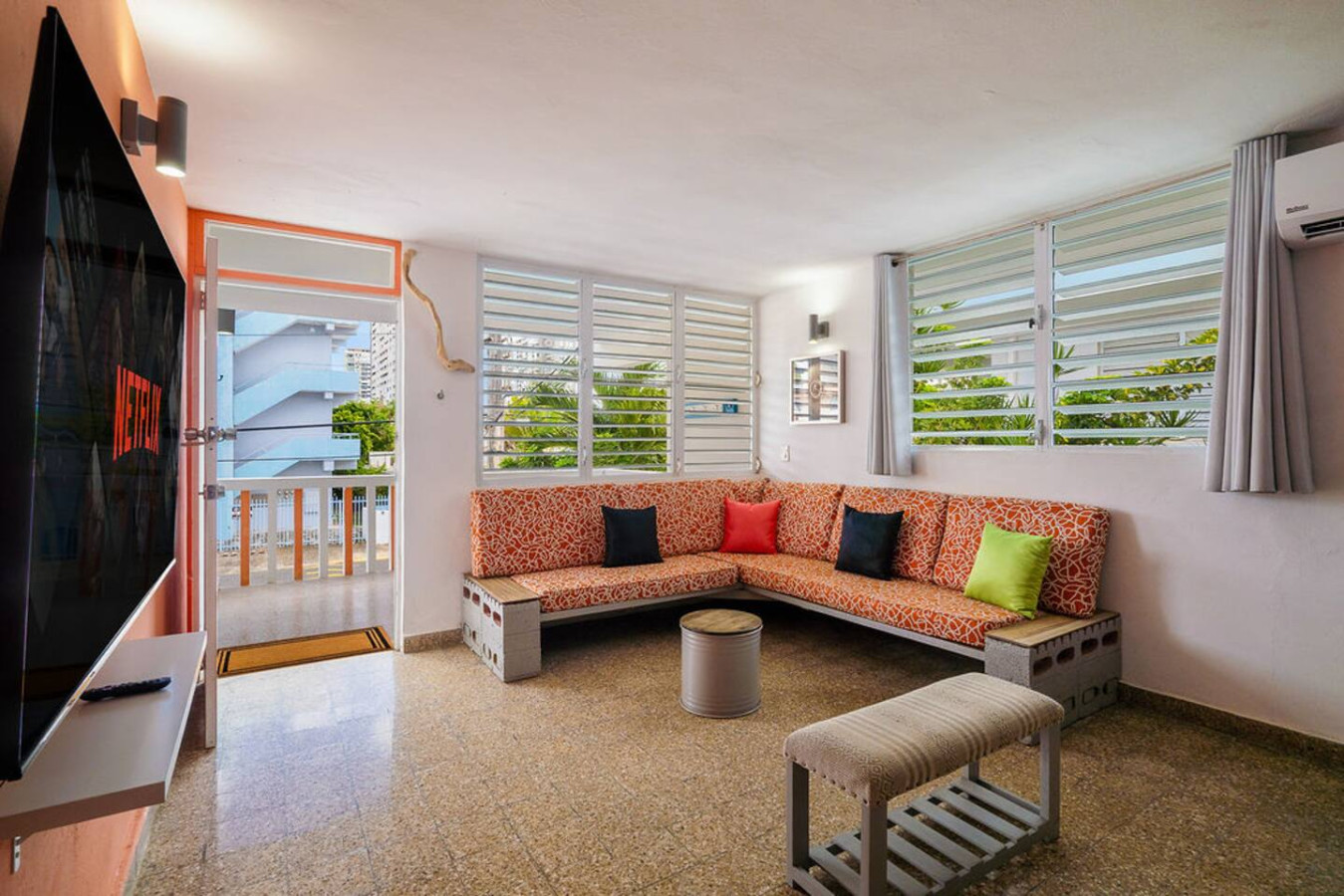 Living room with a couch and a chair — Walking to the Beach 3 bedroom House Next to Ocean, Luquillo