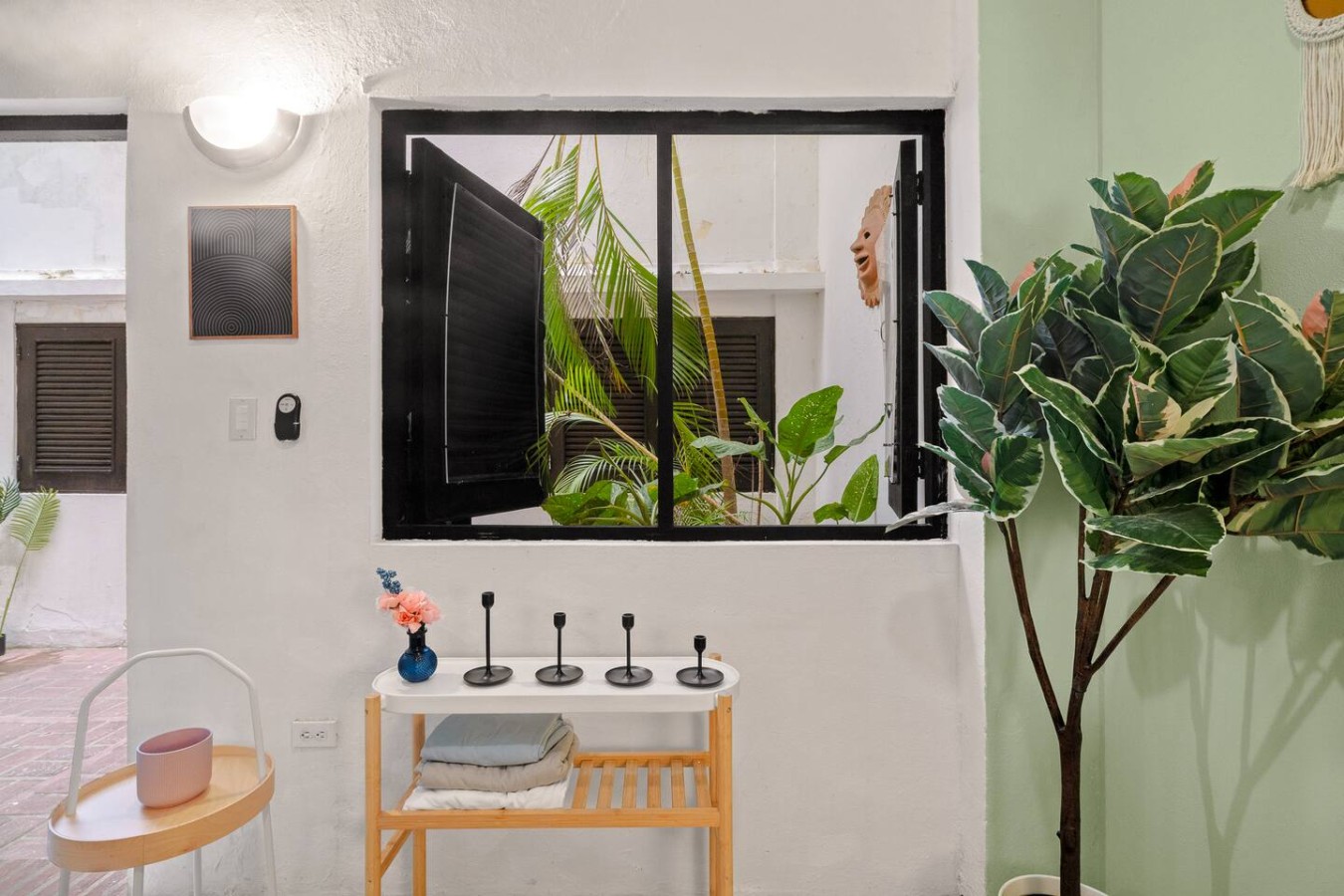 View of the ocean from the balcony (bathroom 3) — Historic Loft in the Heart of Old San Juan, Old San Juan
