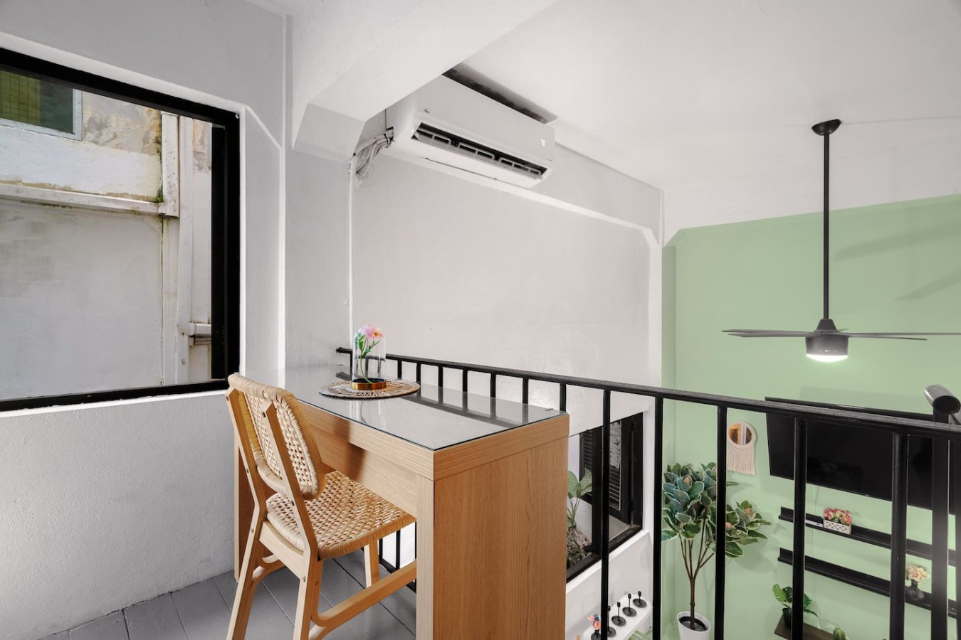 View of the ocean from the balcony (bathroom 2) — Historic Loft in the Heart of Old San Juan, Old San Juan