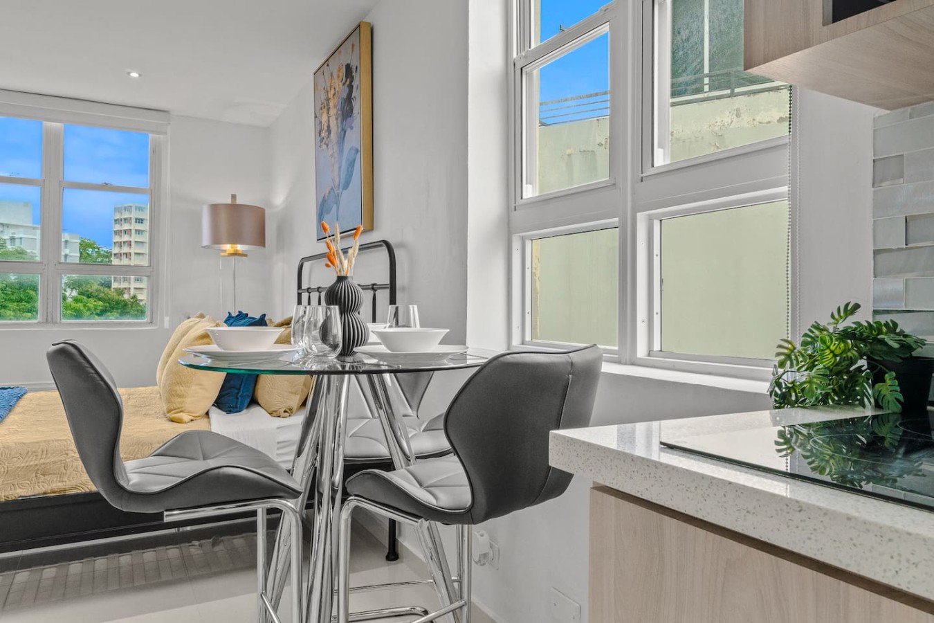 Dining view — Caribbean Sea View | Tmobile District Free Parking, San Juan