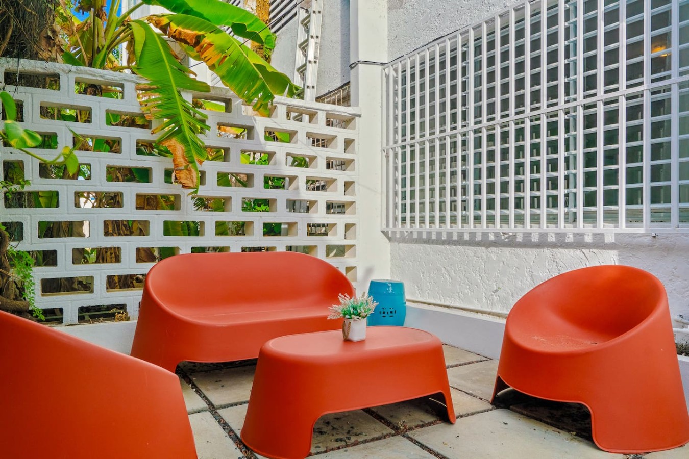 View of the ocean from the balcony of a vacation rental property in — Private Patio 2BR Near Ocean Park Beach, Santurce