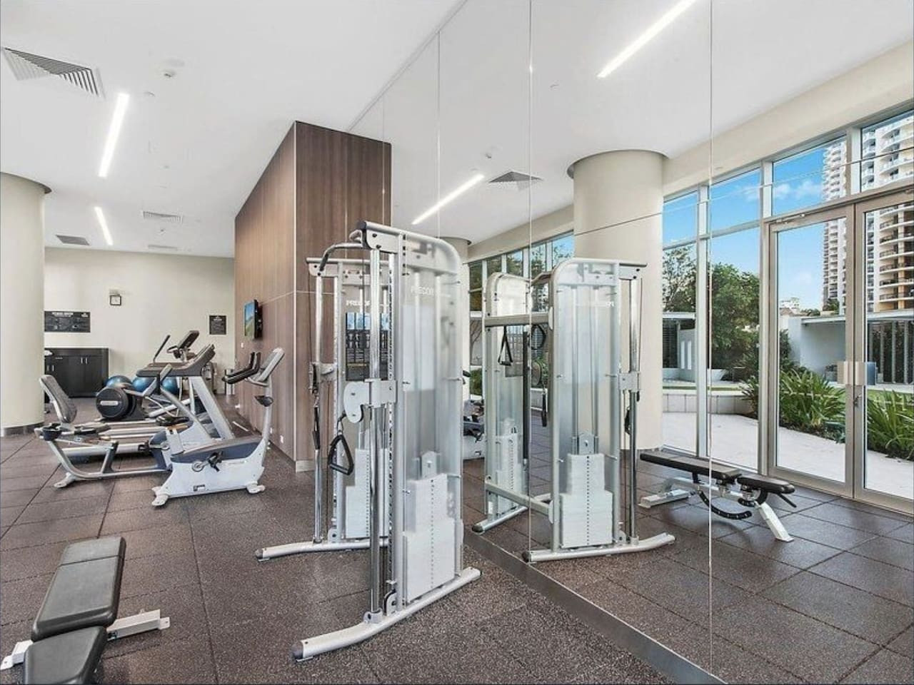Work out anytime in our 24-hour shared gym facility.