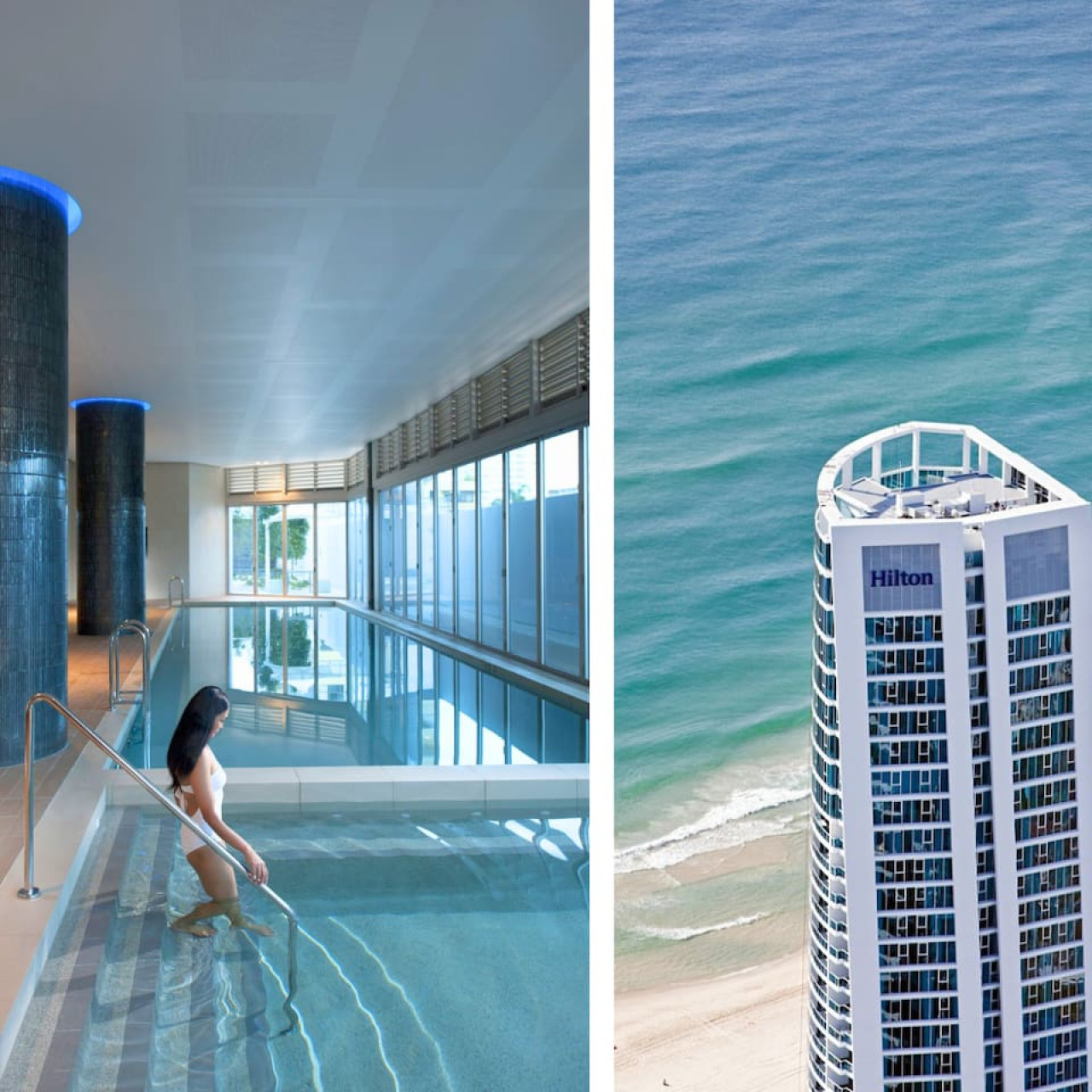 Spa and indoor pool available for those who prefer alternatives to sandy beaches.