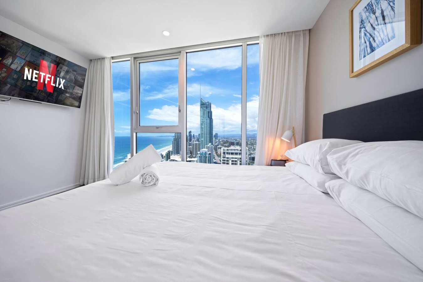 Relax and unwind with in-room entertainment in your cozy bedroom.