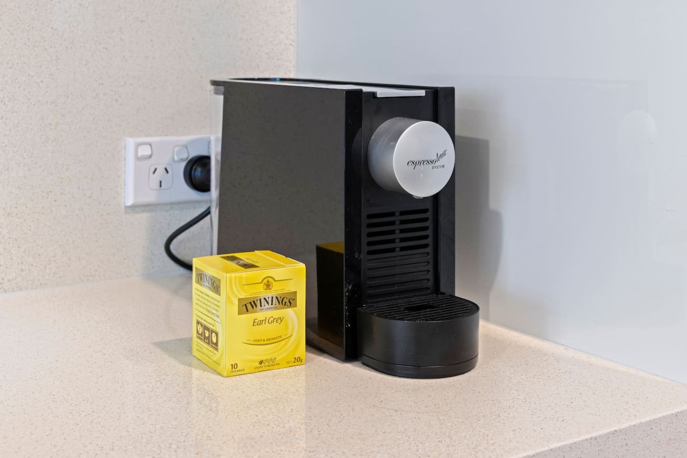 Start your day right with a perfect brew from our convenient coffee machine.