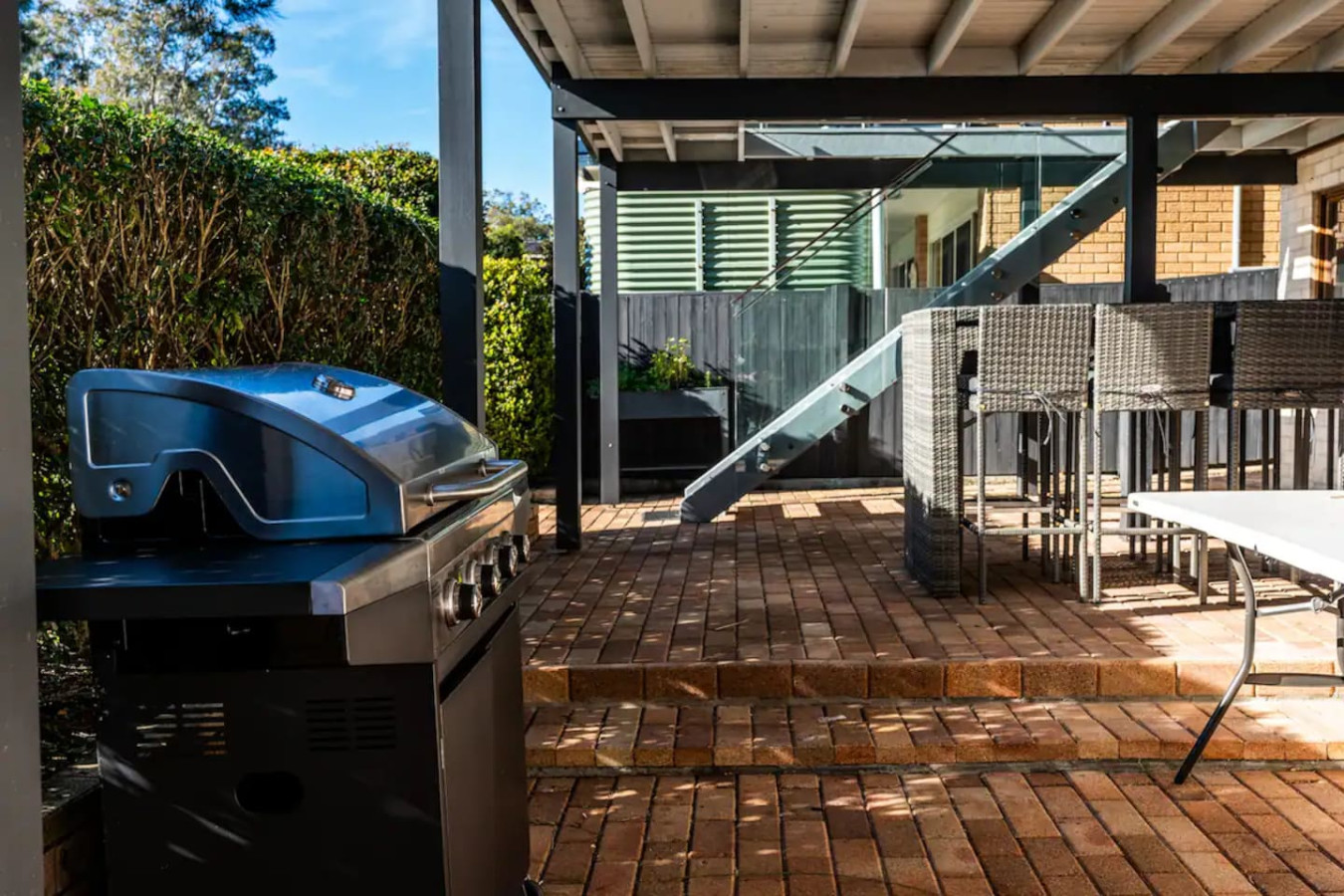 4 Burner Gas BBQ for you to enjoy.