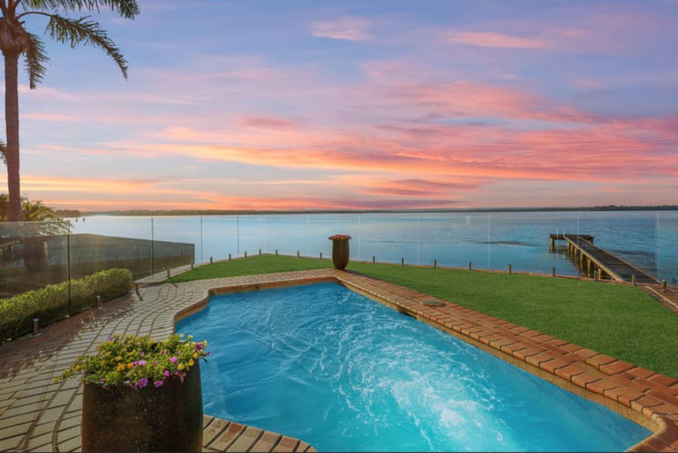 Take a dip with a scenic lakefront view at our pool.