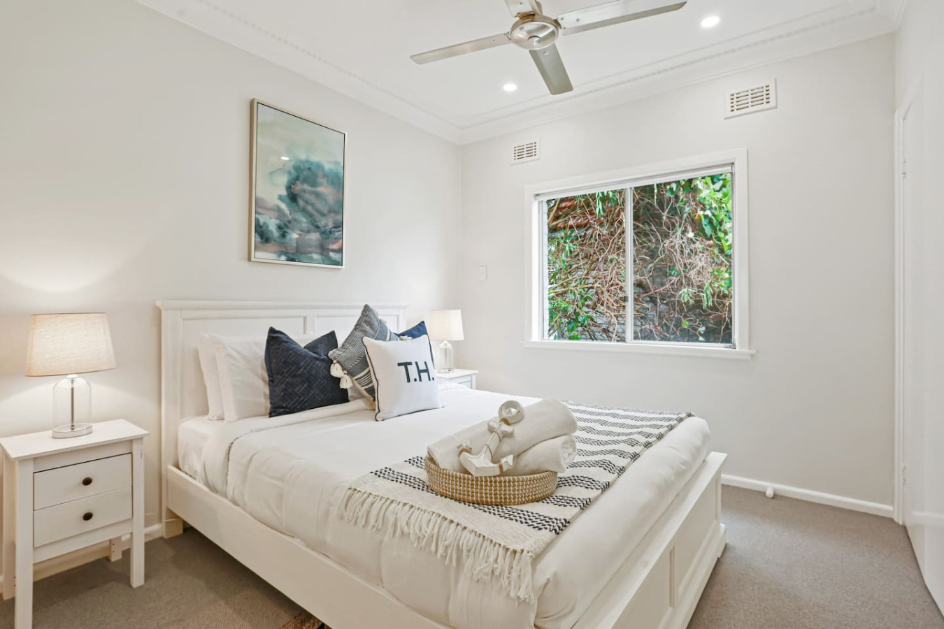 Cozy up in our bedroom with a comfortable double bed.
