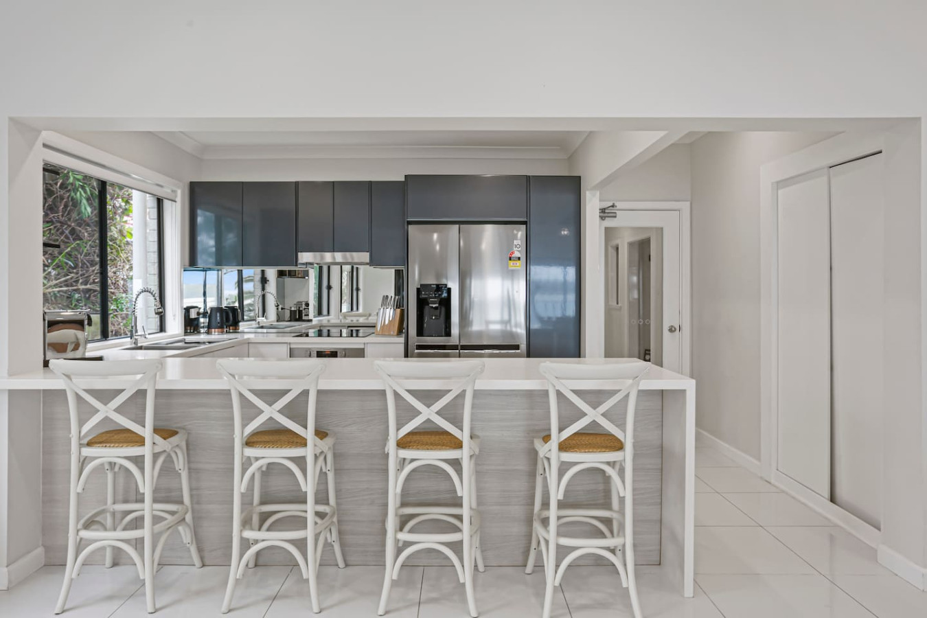 Fully equipped kitchen with ample counter space.