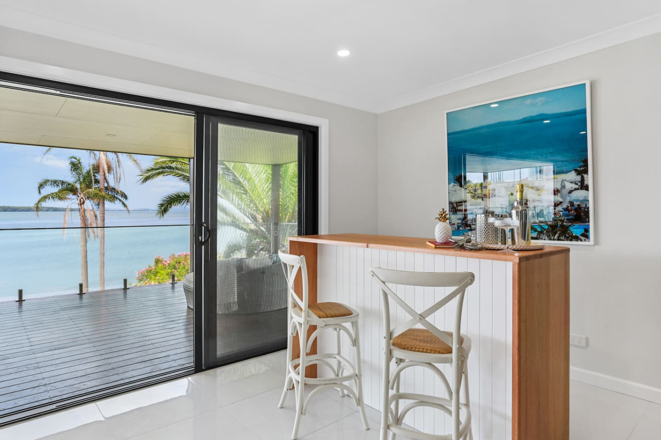 Unwind at our stylish bar counter.