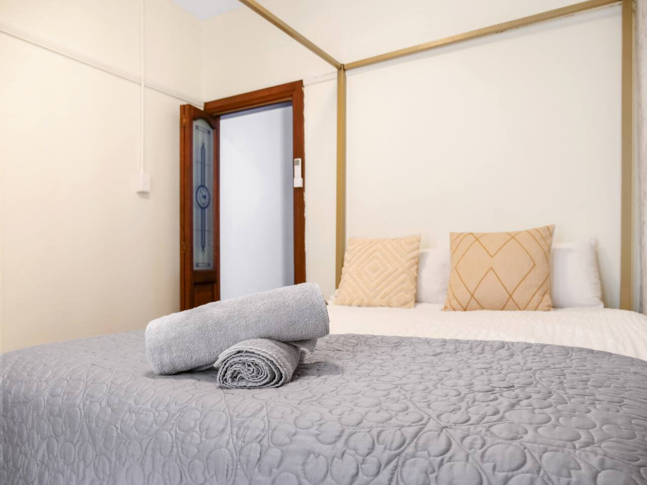 Rest comfortably in our cozy bedroom.