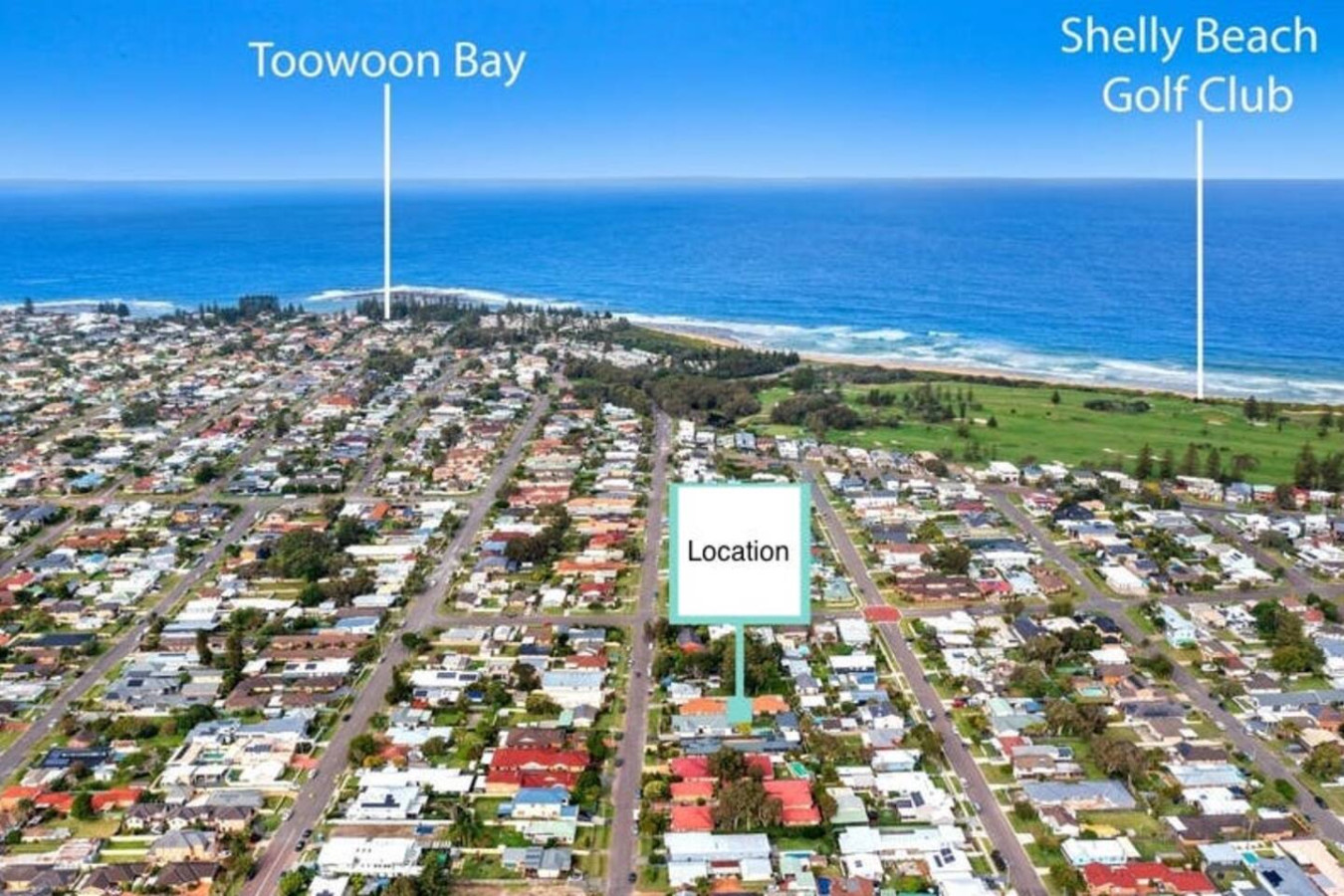 See our proximity to Shelly Beach Golf Club  and Toowoon Bay from above. A breathtaking perspective!