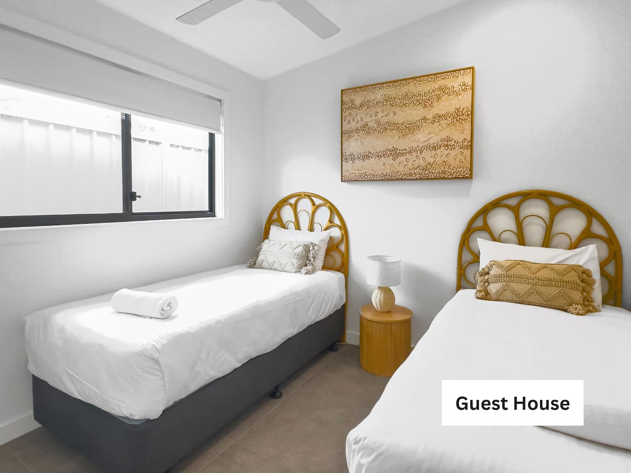 Guest House Bedroom 2: 2x King Single