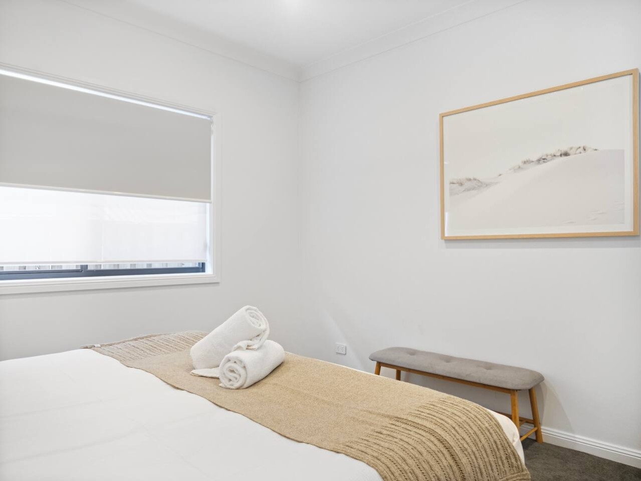 Main House Bedroom 3: 1x King Single Bed
Comfortable bed ensures restful sleep.