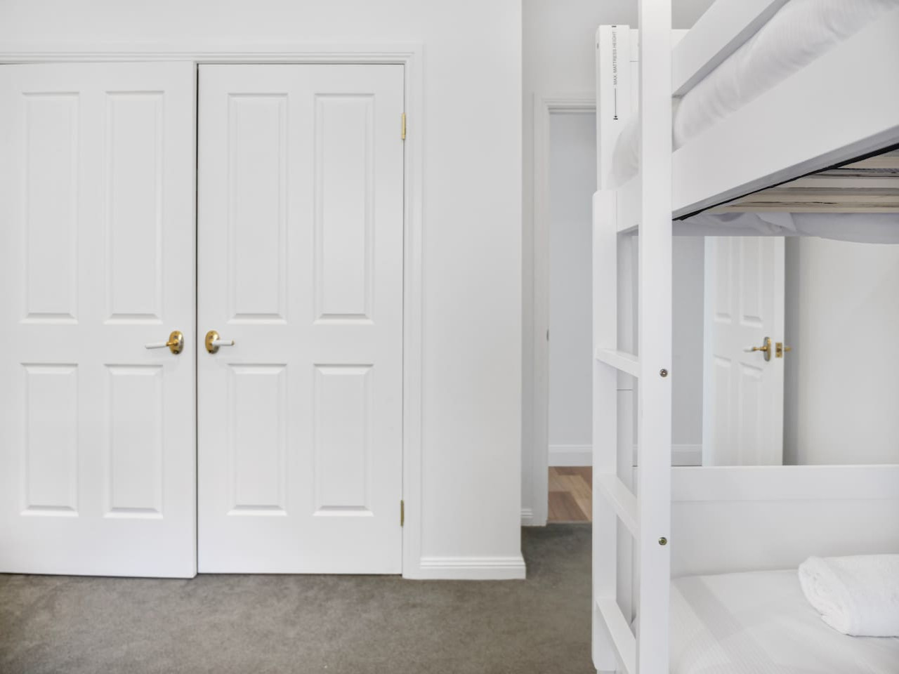 Stylish interior doors enhance ambiance.