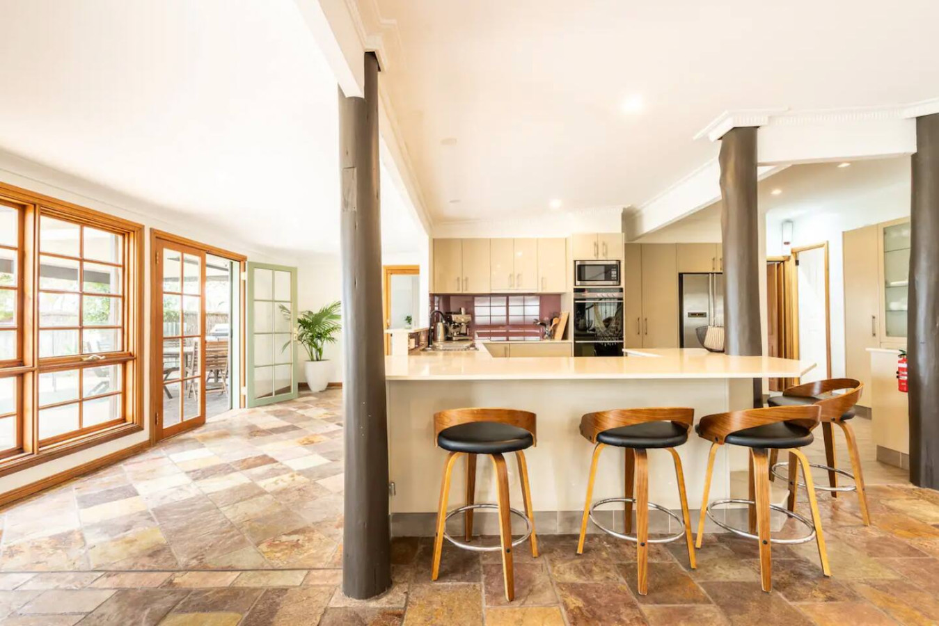 Fully equipped kitchen for culinary adventures.