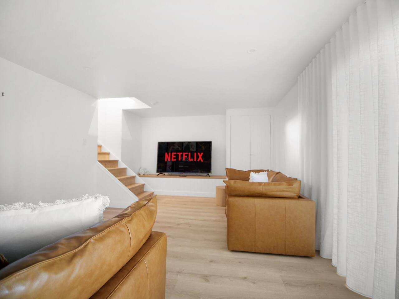 Cozy up in our inviting living room.